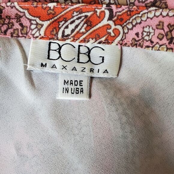 BCBG Women's Midi Skirt Size Medium Paisley Print Vintage Y2K - Picture 6 of 7